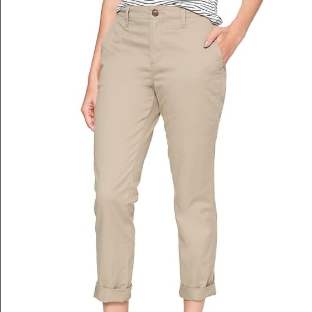 Girlfriend khakis in stretch twill, size 10, NWT
